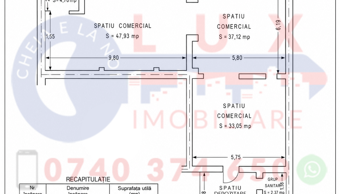 Fotografie: ID 8293 | ÎNCHIRIERE | SPAȚIU COMERCIAL 145,73 MP | ZONA PIAȚA NOUĂ