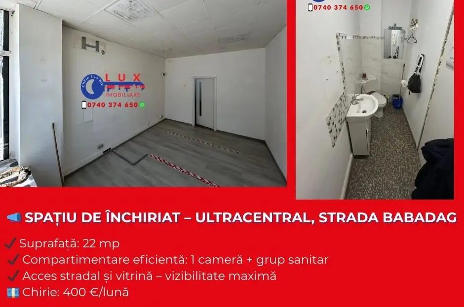 Fotografie 1: SPAȚIU DE ÎNCHIRIAT – STRADA BABADAG