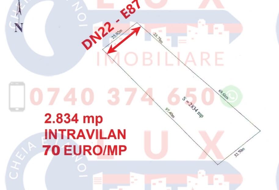 Fotografie: ID 7102 | TEREN DN22 – E87 | 2.834 MP | OPORTUNITATE PENTRU INVESTIȚIE