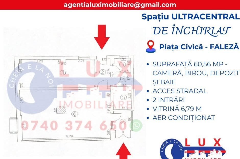 Fotografie: ID 8263 DE ÎNCHIRIAT – SPAȚIU ULTRACENTRAL